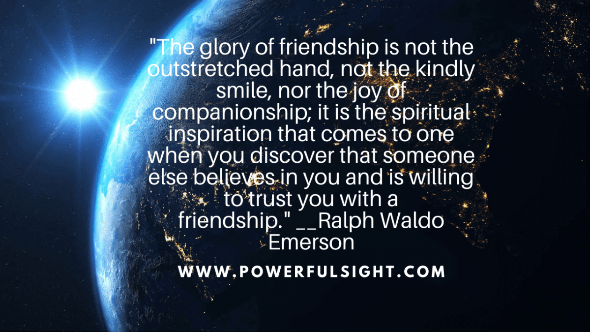 Friendship quote by Ralph Waldo Emerson