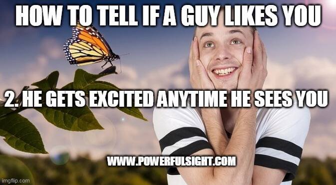 A guy folding his two hands in excitment