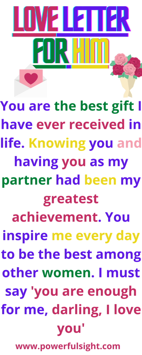 Love letter for him no. 1