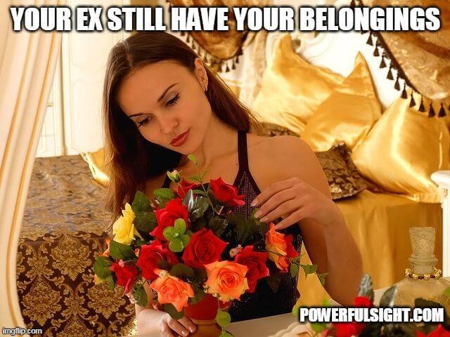 A gril holding a flower