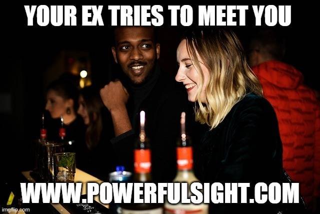 Couple on a date showing signs your ex will eventually come back